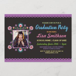Graduation Party Fiesta Mexican Photo Graduate Invitation