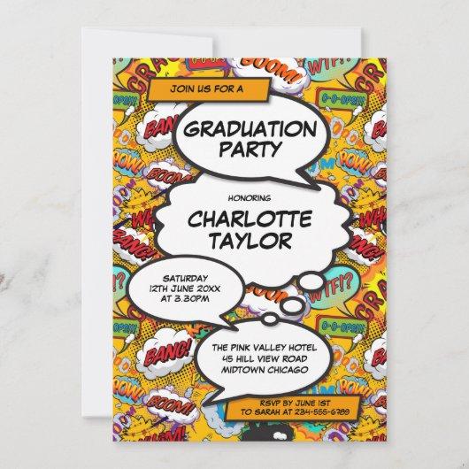 Graduation Party Fun Comic Book Class of 2022 Invitation