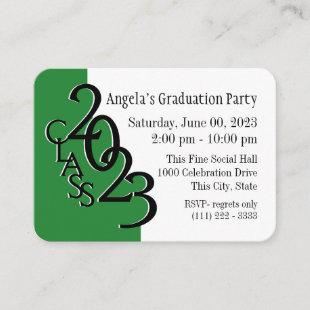 Graduation Party Green Photo Insert Card 2023