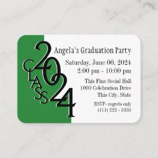 Graduation Party Green Photo Insert Card 2024