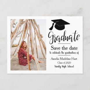 Graduation Party Hat | Save The Date Photo Postcard