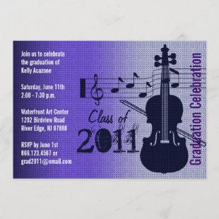 Graduation Party Invitation Music Violin