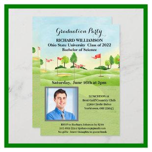 Graduation Party Invitation Photo Golf