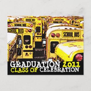 Graduation Party Invitation School Bus 7