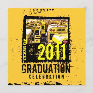 Graduation Party Invitation School Bus 9