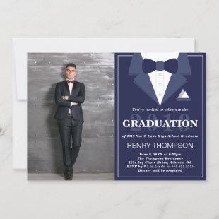 Graduation Party Invitation, Tuxedo Invitation