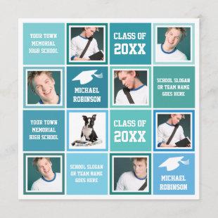 Graduation Party Invitations with Multiple Photos