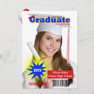 Graduation Party Magazine Cover  Invitation