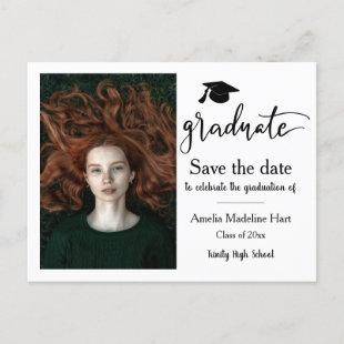Graduation Party Modern | Save The Date Photo Postcard