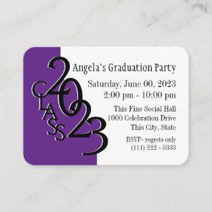 Graduation Party Purple Photo Insert Card 2024