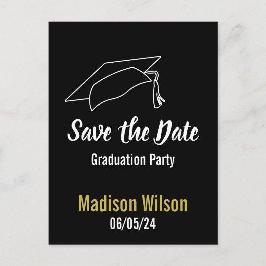 Graduation Party Save the Date Announcement Postcard