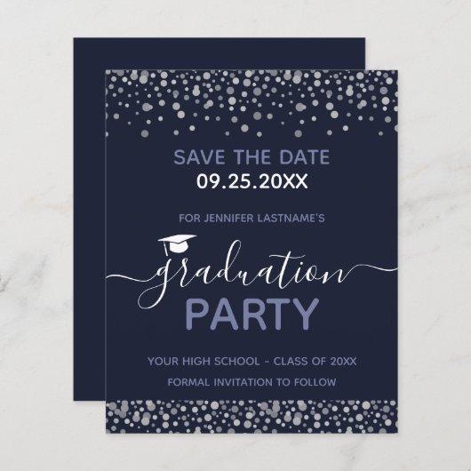 Graduation Party Save the Date Budget Invitation