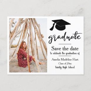 Graduation Party | Save The Date Graduate Photo Postcard