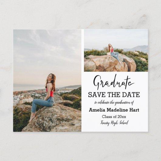 Graduation Party | Save The Date Multi Photo Annou Announcement Postcard