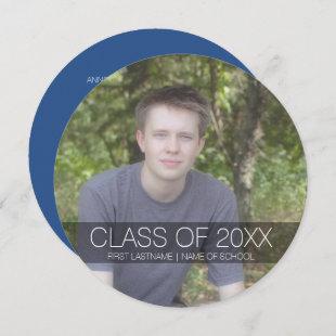 Graduation Party with Photo Can CHANGE Back Color Invitation