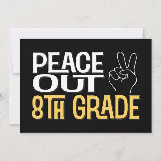 Graduation Peace Out 8th Grade Party Invitation