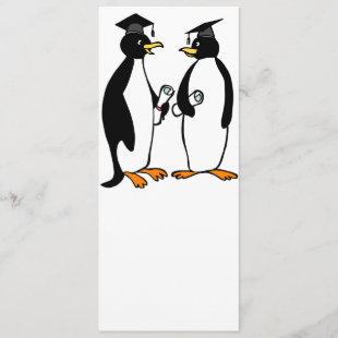 Graduation Penguins Cartoon Announcement