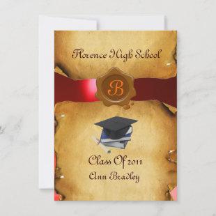 GRADUATION PHOTO TEMPLATE PARCHMENT red Wax Seal