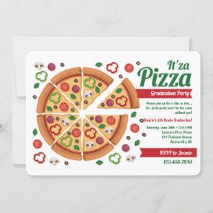 Graduation Pizza Party Invitations