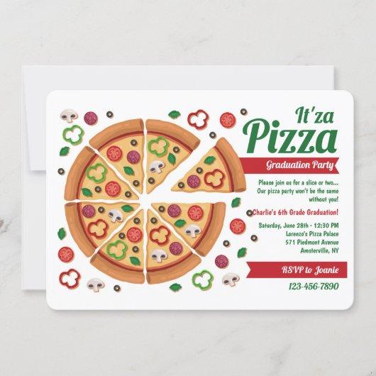 Graduation Pizza Party Invitations