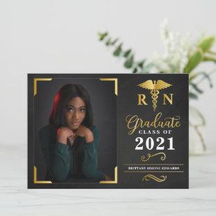 Graduation RN Announcement Photo Card Invitation