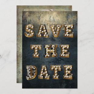 Graduation Save The Date Marquee Theater Lights Invitation