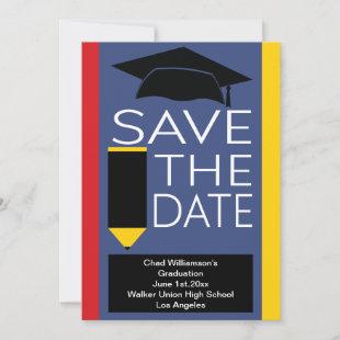 Graduation Save The Date Modern Grad Cap