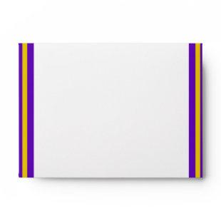 Graduation School Colors Purple and Gold Envelope