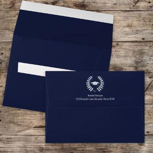 Graduation Simple Classic Laureate Navy Blue  Envelope
