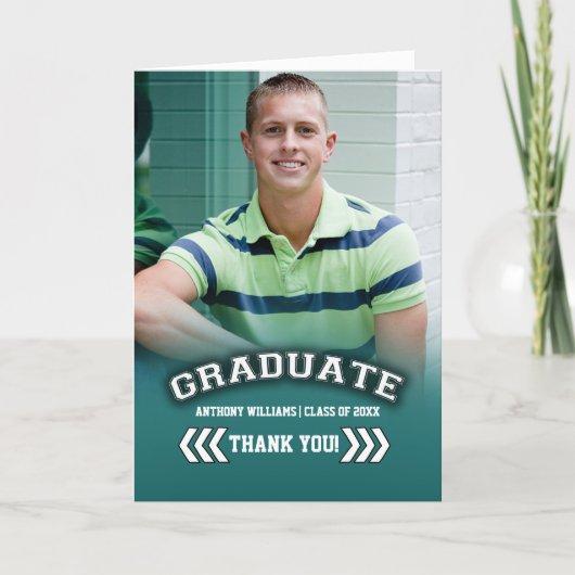 Graduation Thank You Custom Photo Card