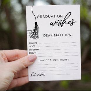 Graduation wishes and advice personalized card