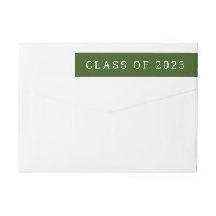 Graduation Wraparound Green Return Address Label