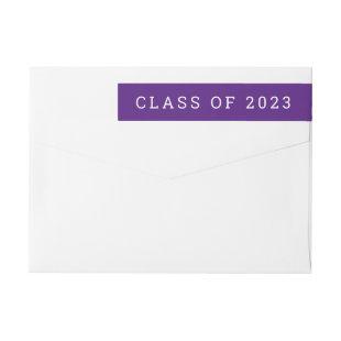 Graduation Wraparound Purple Return Address Label