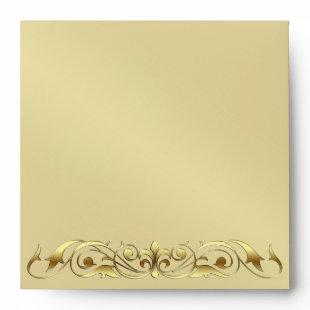 Grand Duchess Gold Metal Scroll  Envelope