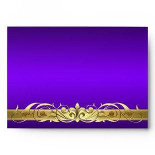 Grand Duchess Purple Gold Scroll Envelope