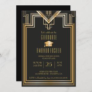 Great Gatsby Inspired graduation Party Card