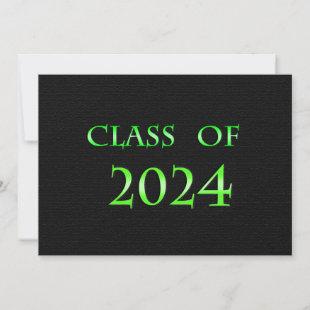 Green and Black Class of 2024 Card