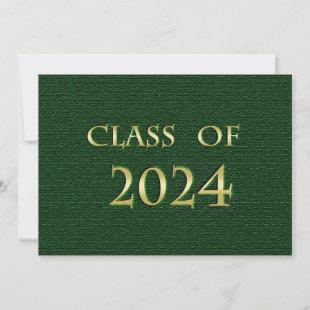Green and Gold Class of 2024 Card