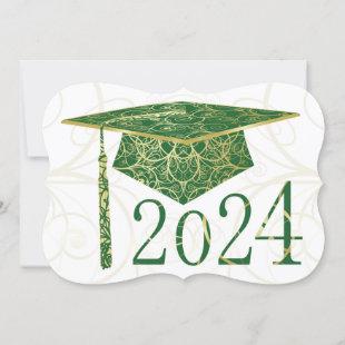 Green and Gold Floral Cap 2024 Card