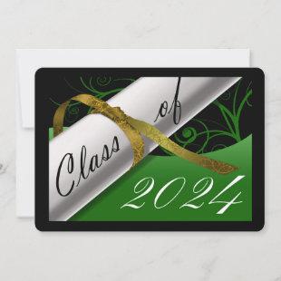 Green and Gold Graduation Announcement