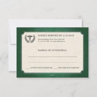 Green and Silver Caduceus Medical School RSVP