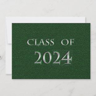Green and Silver Class of 2024 Card
