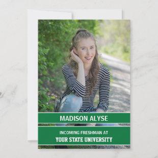 Green and White Photo Trunk Party Invitation
