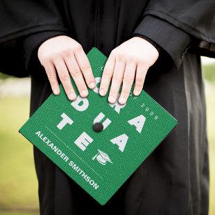 Green Bold GRADUATE Letters and Cap