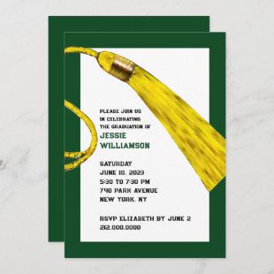 Green Graduation Party Invitations
