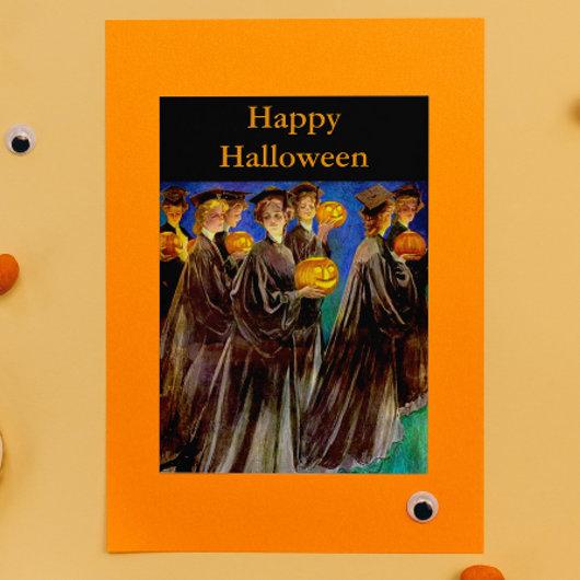 Halloween Witch College Graduates Card