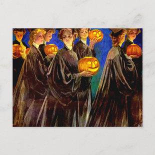 Halloween Witch College Graduates Holiday Postcard