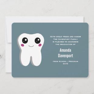 Happy Dental Tooth Smiling Cute Graduation Announcement