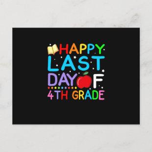 Happy Last Day Of 5th Grade Graduation Announcement Postcard