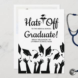 Hats off to Medical School Doctor Graduation Party Invitation